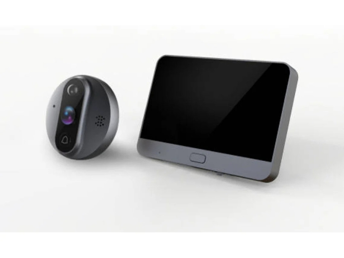 Mirilla digital Wifi de 35 x 130 mm, 720p, AHD, gran angular de 166°, TFT de 4,3", visión nocturna infrarroja, vídeo deportivo, instantánea, color negro, Yizhood
