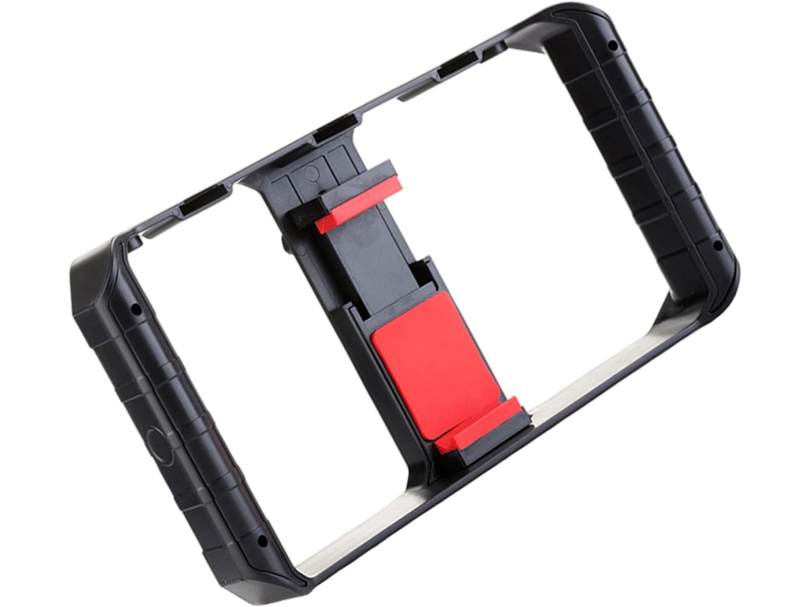 Soporte de vídeo con dos asas, ideal para bloggers y streamers, compatible con cualquier trípode o configuración de teléfono móvil. SFUSHOS