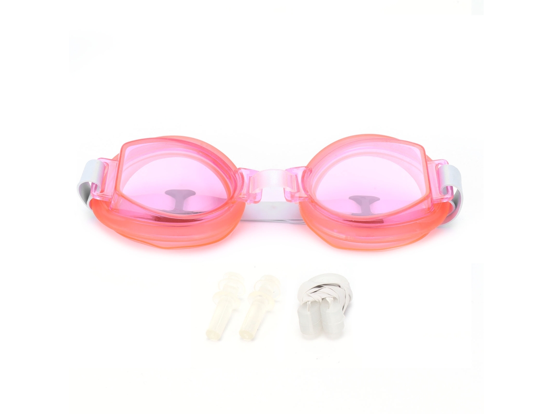 Gafas De Natación Rojas Para Niños Con Almohadillas Ajustables Para Las Mejillas Y Pinza Nasal.