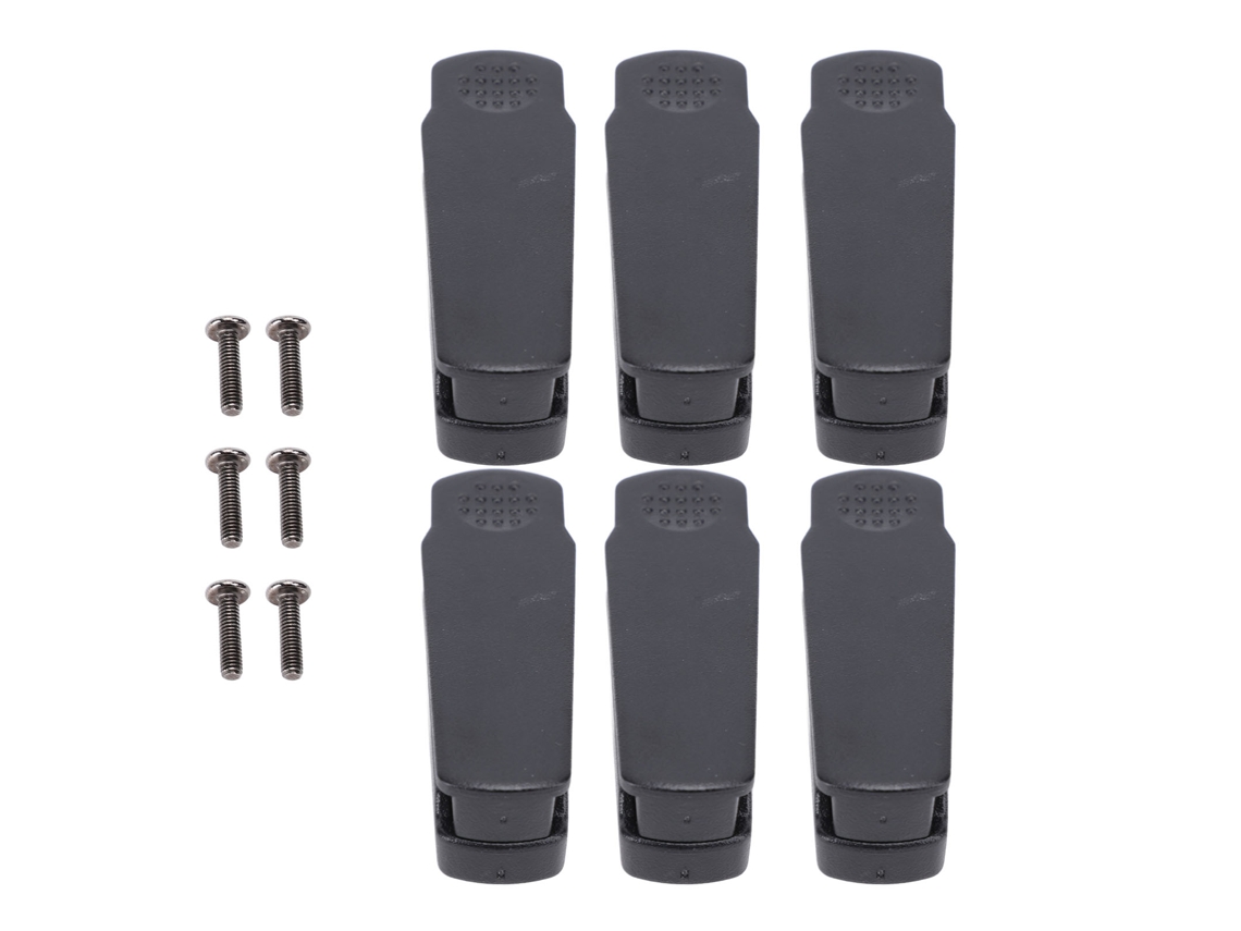 6 Piezas De Clip De Cinturón De Repuesto Para Radios Portátiles Bidireccionales Uv-xr Bf-a58 Uv-9r Plus Gt-3wp Uv-5s Bf-9700