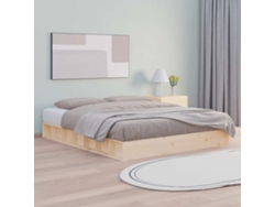 Cama De Matrimonio | Cama Para Adultos | Estructura De Cama De Madera Maciza 150x200 Cm
