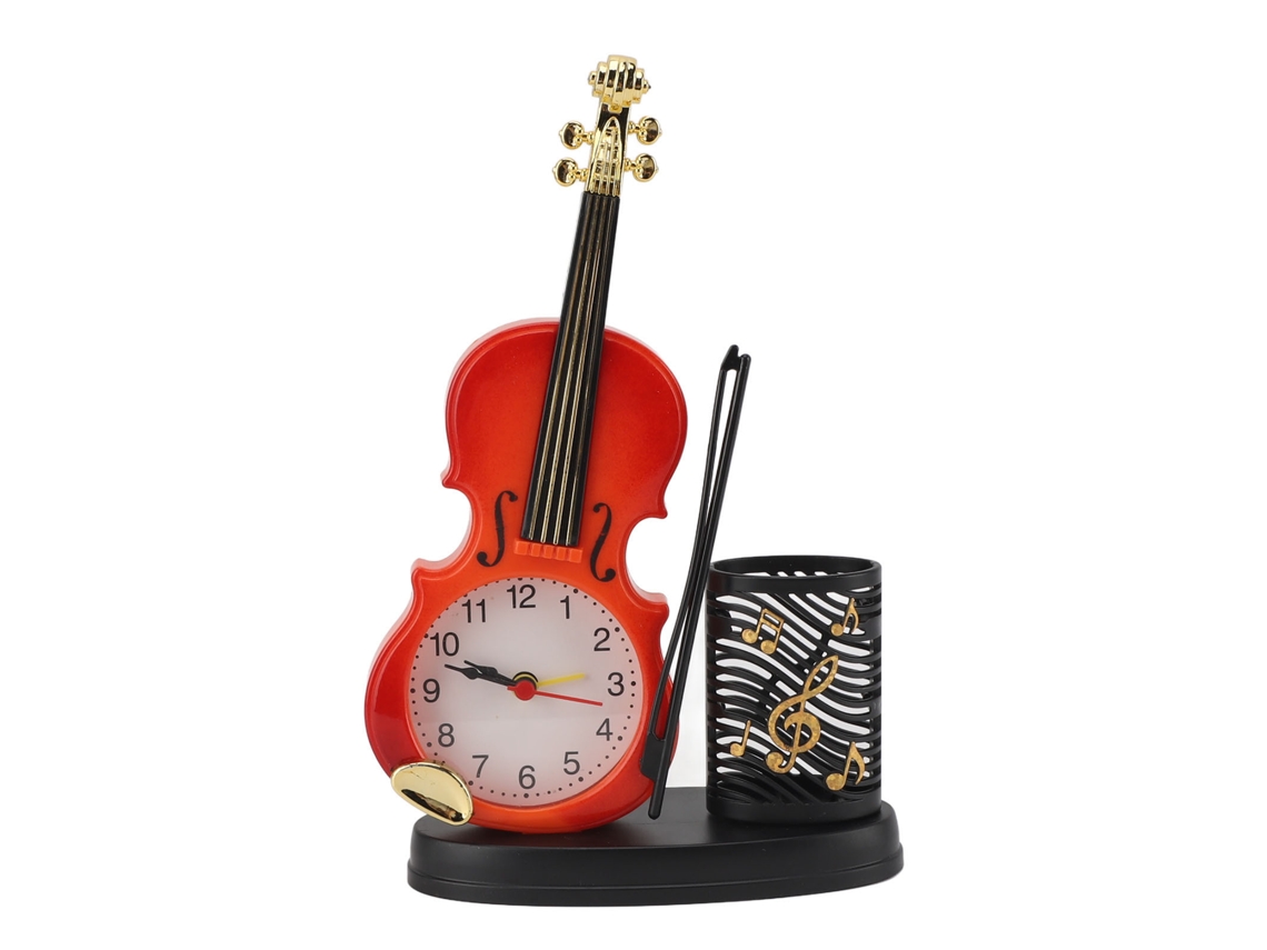 Mini reloj despertador digital portátil de metal negro para estudiantes con batería
