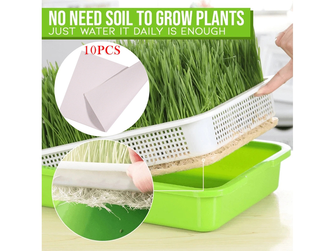Bandeja Hidropónica De Doble Capa Para Plántulas, Ideal Para Jardinería Y Viveros, Con Papel.
