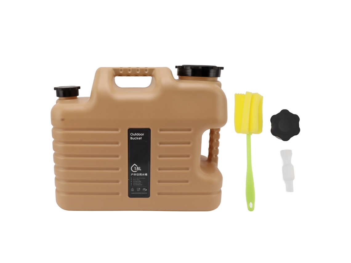 Cubo de agua de 18 litros con válvula y tapa hermética | Sin marca