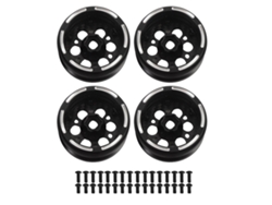 4 Bujes De Rueda Ligeros De Fibra De Carbono De 1.9" Para Scx10 D90 1/10 Rc (repuesto Con Tornillos)