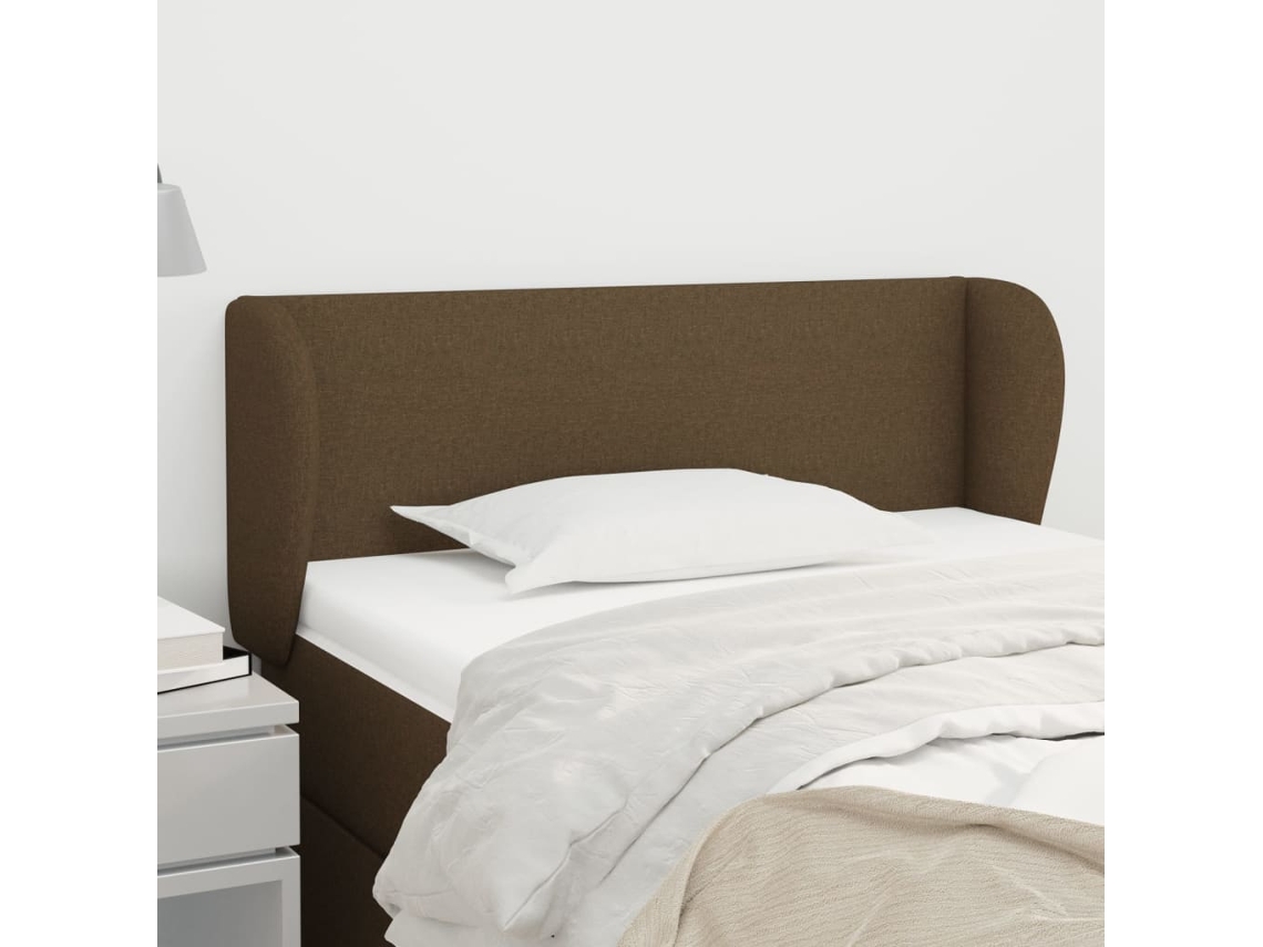 Cabecero De Tela Gris Oscuro 93x23x78/88 Cm
