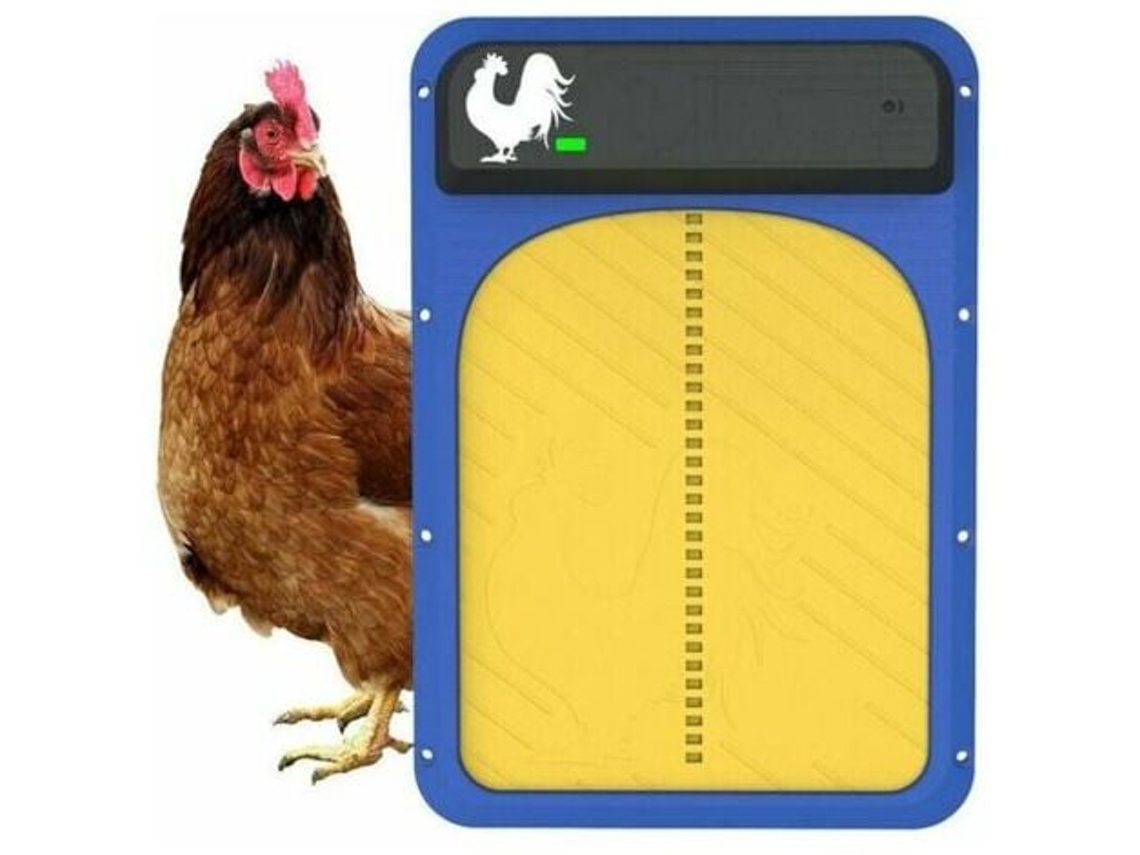 Puerta automática para gallinero MDUG con sensor de luz y kit impermeable (35 x 24 x 4,3 cm)