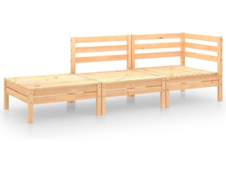 Conjunto 3 de muebles de jardín VIDAXL madera maciza de pino
