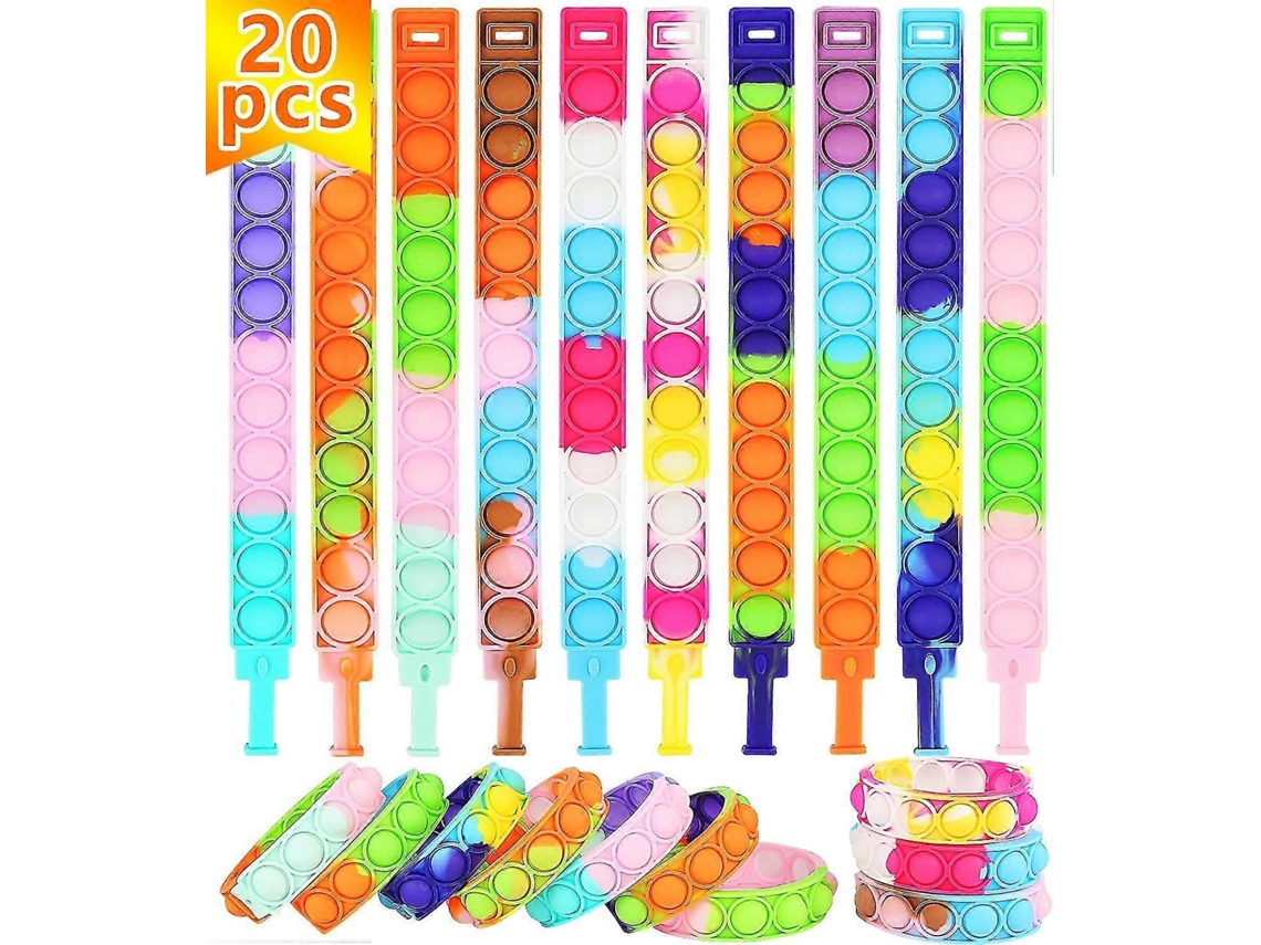 Pulseras Pop Fidget It para niños, paquete de mini juguetes Pop It Fidget Poppers para niñas, regalos de fiesta Pop It para niños, Pr