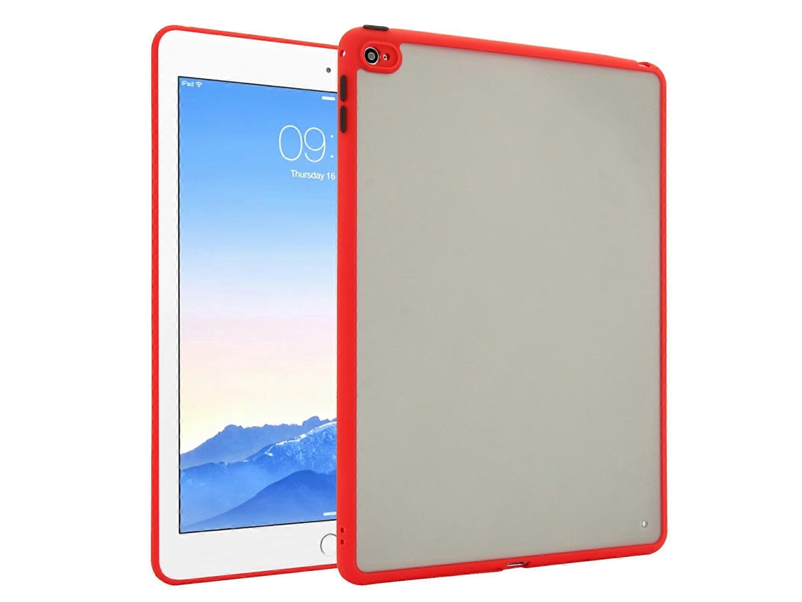 Funda para iPad Air 2, de acrílico mate y TPU, a prueba de golpes, color rojo Hengrongshen