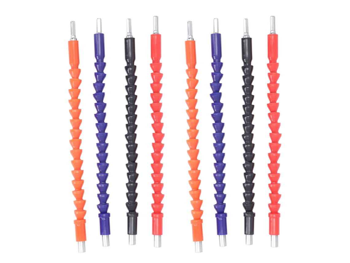 Primerox 8 piezas de extensión de eje flexible de 295 mm con punta hexagonal para taladro destornillador/muebles de chasis