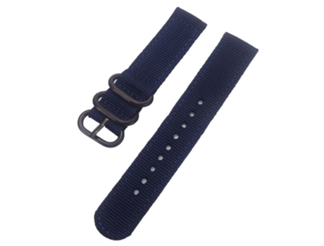 Correa de nailon 18mm con hebilla redonda para Garmin Forerunner 255S/Venu 2S/Xiaomi Mi Watch - azul