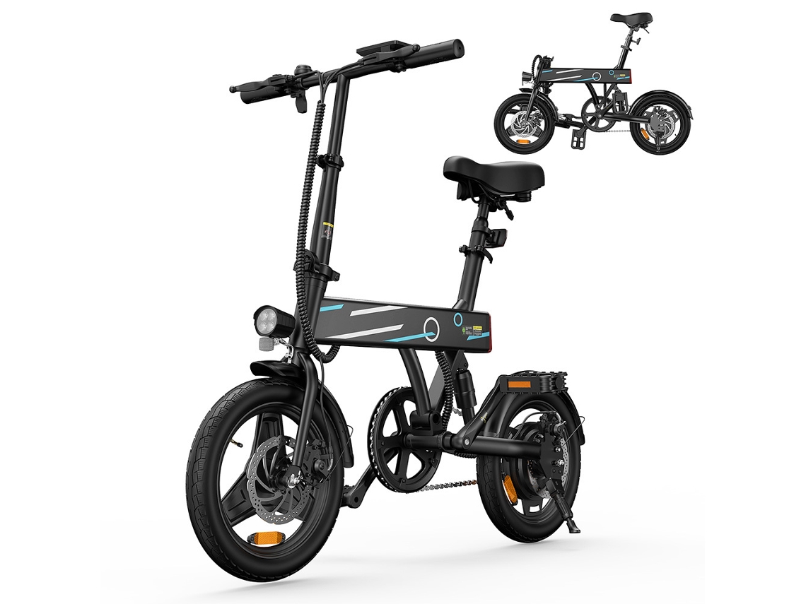 Bicicleta eléctrica Iscooter EB1 36V 7.8Ah Motor de 350W Neumático de 14 pulgadas