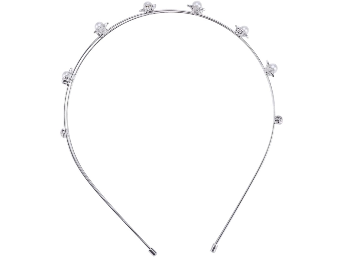 -tocado Nupcial De Metal Plateado Con Diamantes De Imitación Para Mujer, Ideal Para Una Fiesta De Bodas.