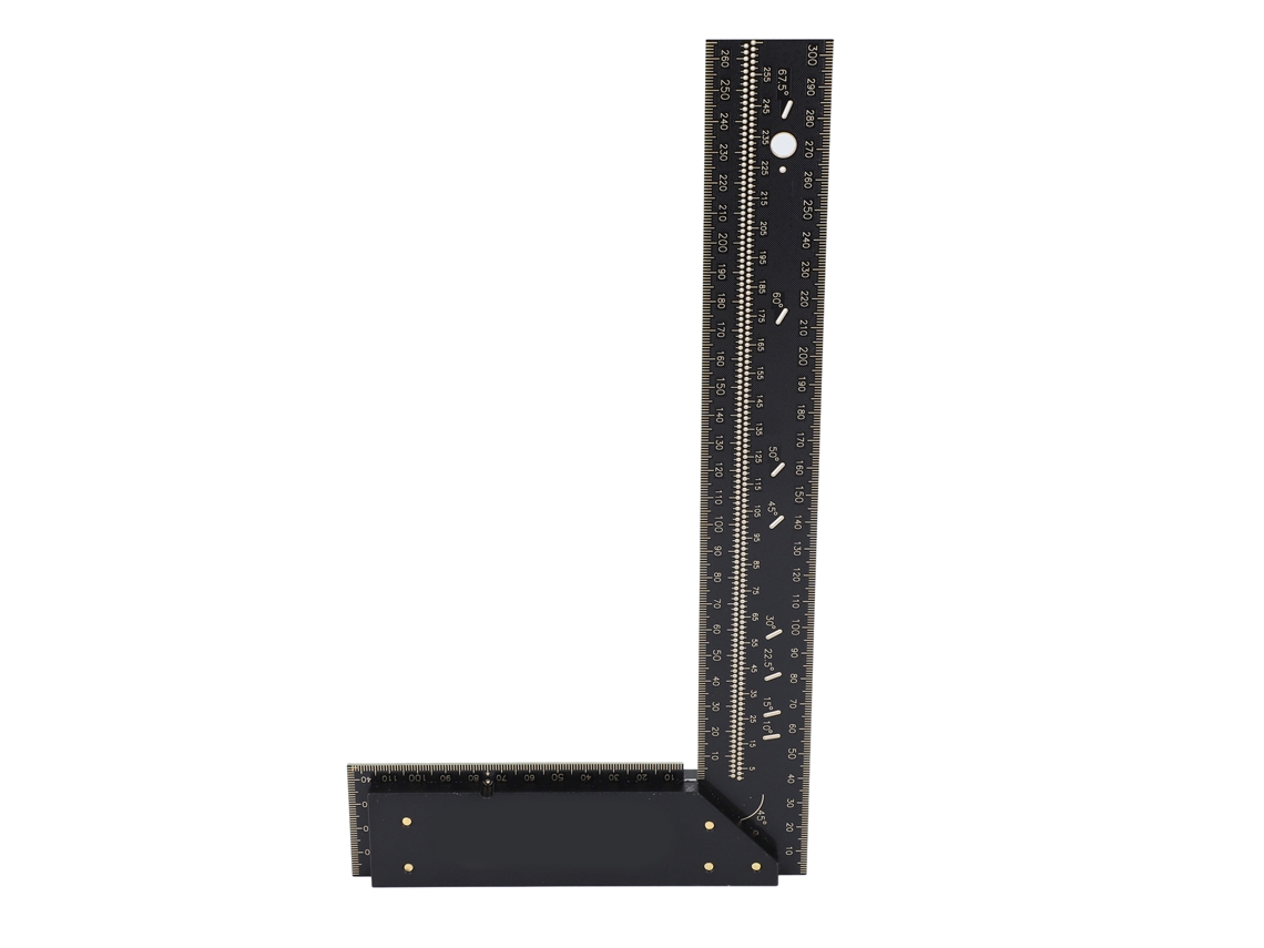 Regla en forma de L de aluminio para carpintería (300 mm)