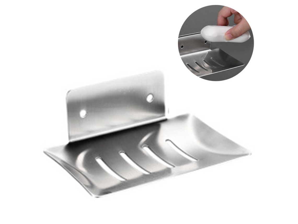 VVJIJILLY Saboneteira Autocolante Inox, P/ Wc/cozinha/varanda, Sem Furos