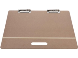 Tablero De Dibujo Portátil De Madera De 46x36 Cm Con Asa, Clip Metálico Y Correa.