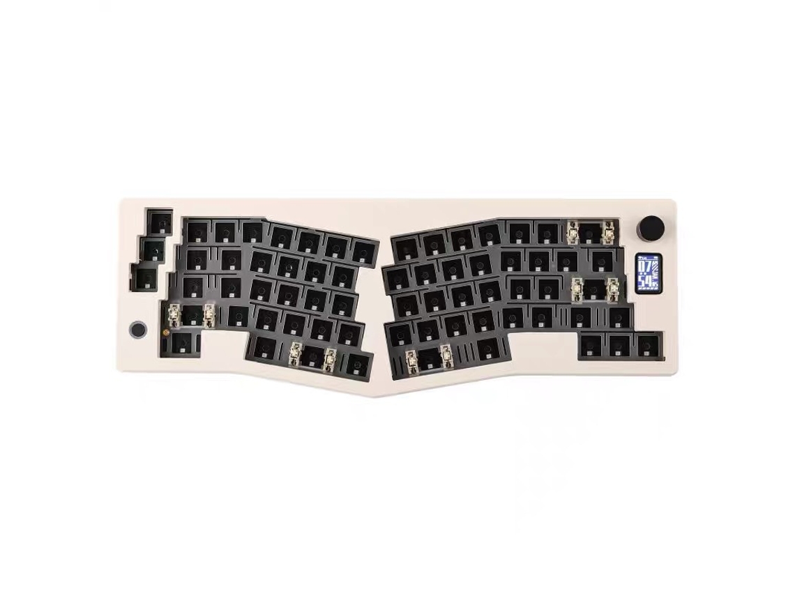 Teclado Mecánico Abm066 Bluetooth/inalámbrico De 2,4 Ghz/con Cable Usb-c (blanco)