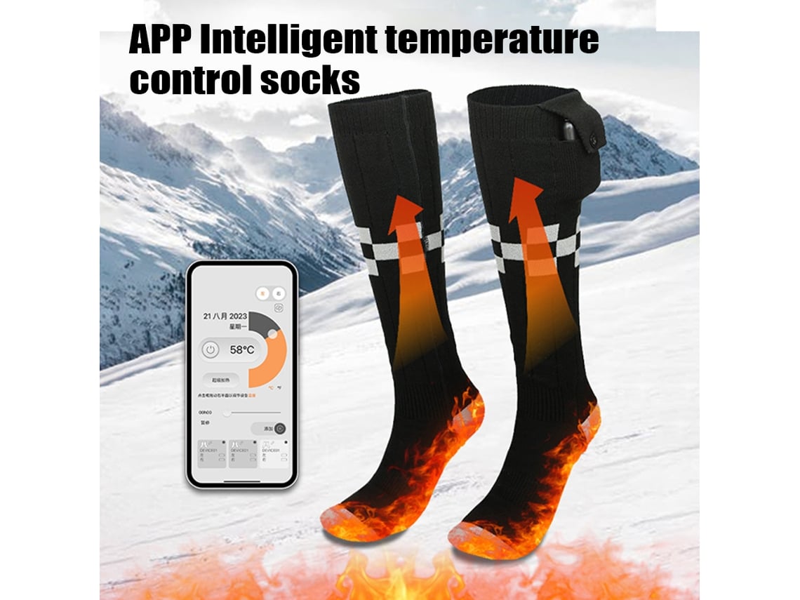 2026-calcetines Calentados Eléctricos Con App Para Hombre Y Mujer Recargables Invierno Calefacción Pies Camping Ski Senderismo Bicicleta