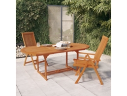 Mesa de Jardín LOVELY HOME Comedor Madera de Eucalipto Maciza (200 x 100 x 75 cm)