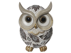 ORIGEN Home Decor Buho Buhos Figura de Búho Gris 16x12x8cm Resina Alta Calidad BY SIGRIS