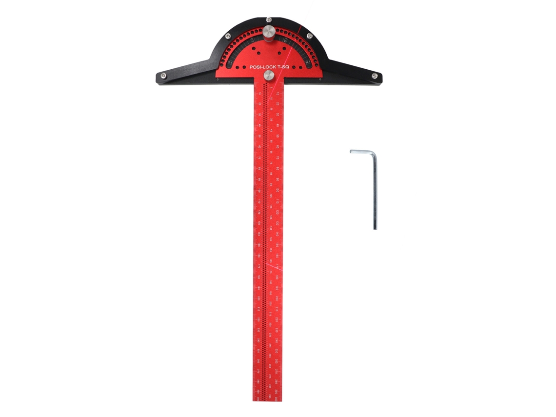 Regla De Carpintero Ajustable De Acero Y Aluminio Con Escuadra En T Para Trabajos De Carpintería.
