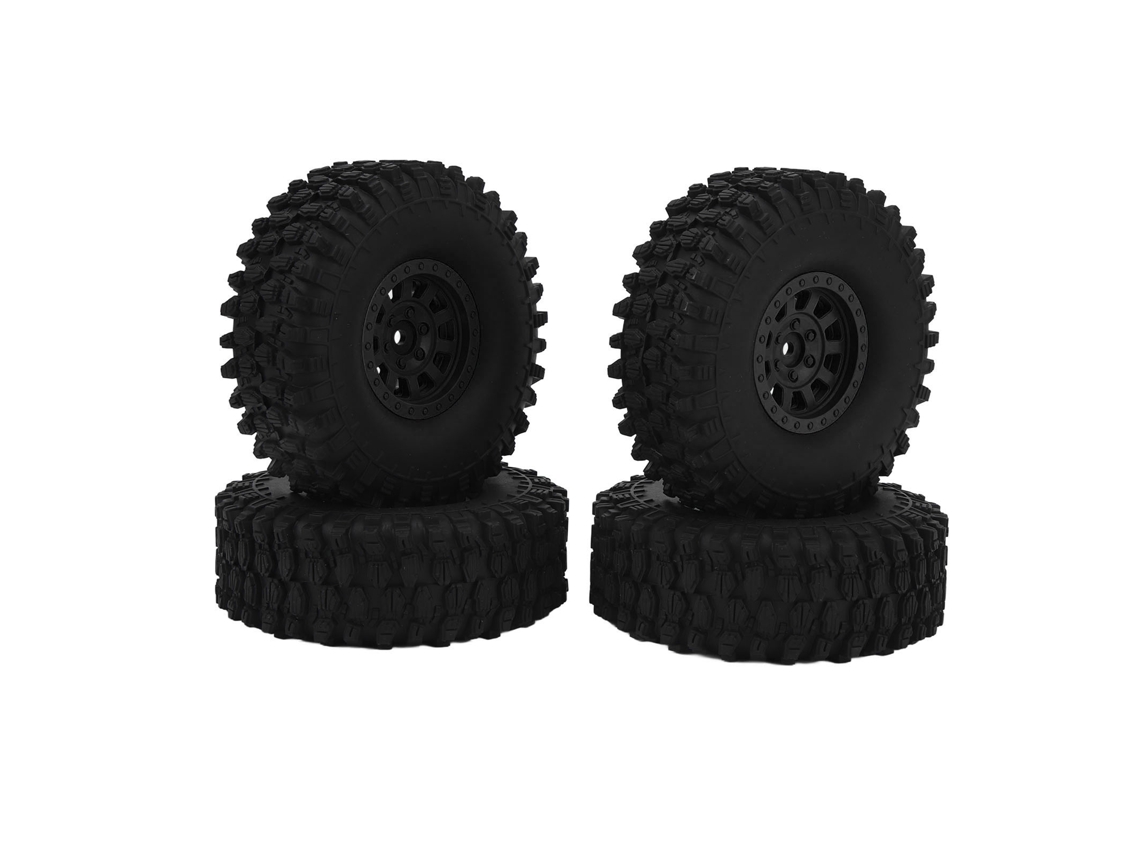Neumáticos Para Coche Rc, 4 Unidades, 120 Mm (1,9 Pulgadas), De Goma Con Llanta De Nailon Para Axial Scx10 90046 Traxxas Redcat Gen8