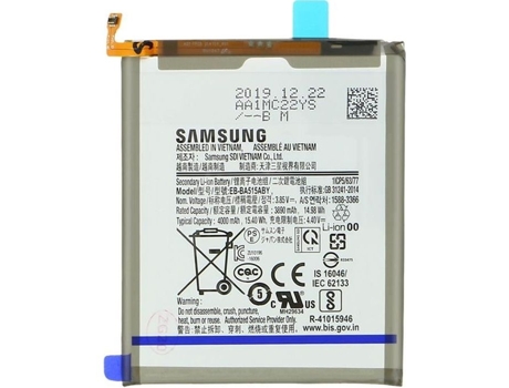 Bateria Interna SAMSUNG Galaxy A51 4000Mah Original Eb-Ba515Aby Negra
