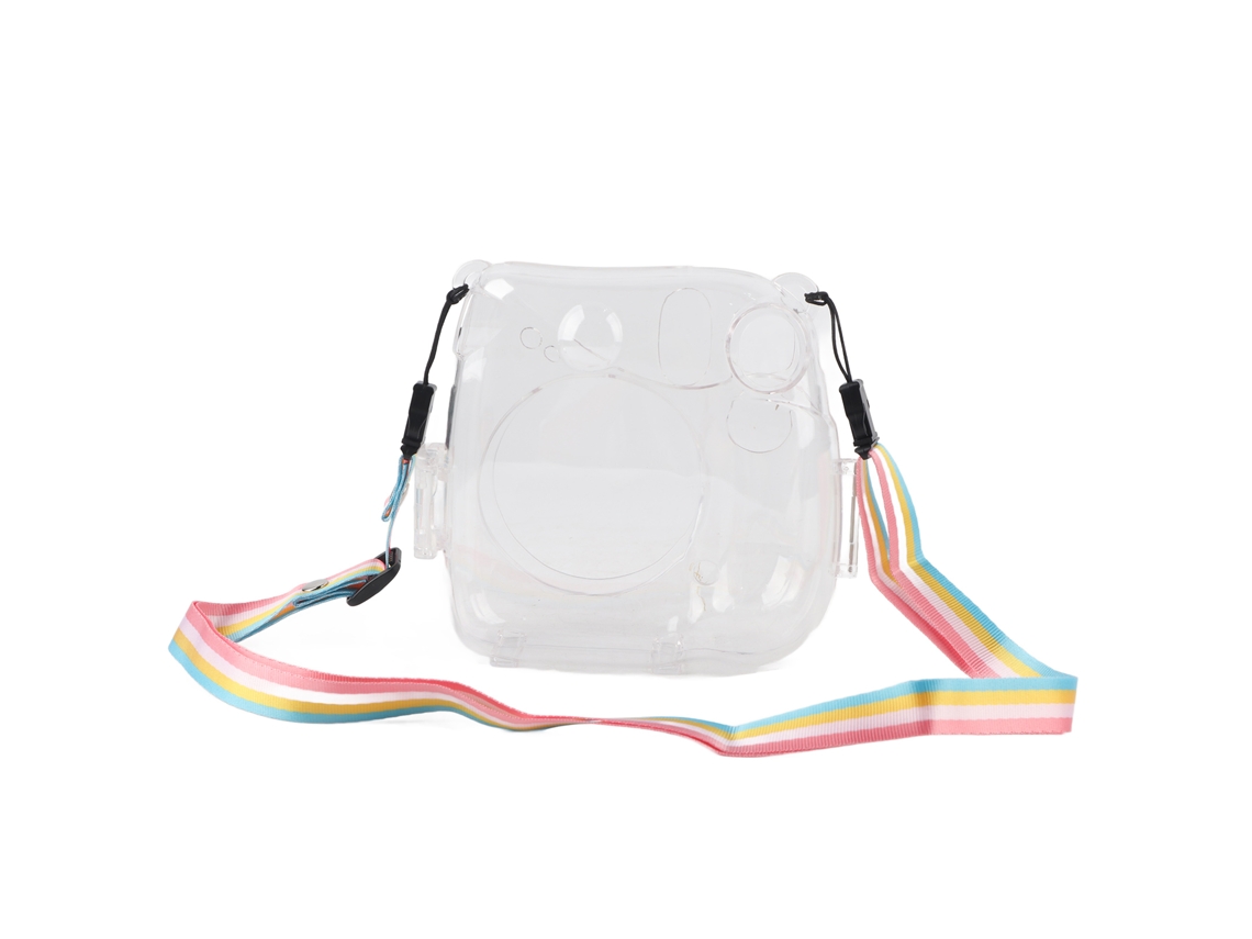 Caja Protectora Transparente De Cristal Pp Para Cámara Instax Mini 7+ Con Correa Ajustable