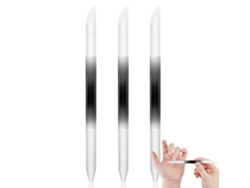 Juego de lima de uñas y empujador de cutículas de vidrio, herramientas de cuidado de uñas y cutículas de doble cara NEVEANCE