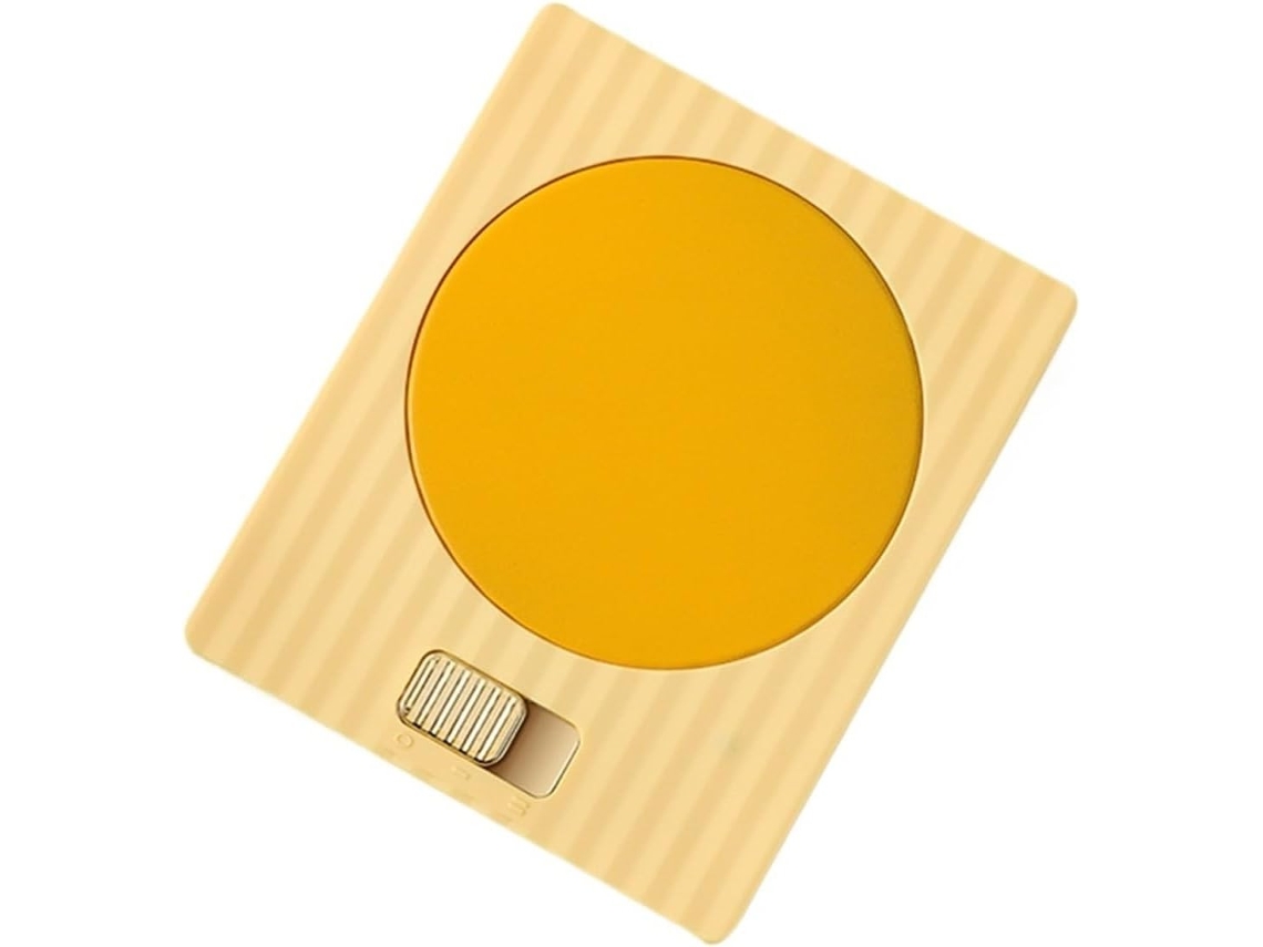 Calentador de tazas Digitallab con 2 configuraciones de temperatura (amarillo)