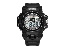Reloj De Pulsera Digital Para Hombre, Para Deportes Al Aire Libre, Resistente Al Agua Wr30m, Color Negro 9006