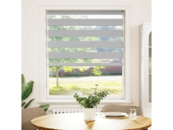 Maison Exclusive - Estor Cebra Gris Claro 110x100cm Tejido Ancho 105,9cm Poliéster