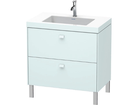 Lavabo para muebles DURAVIT Brioso c-bonded con base de 80,0x48,0 cm 2 extraíbles sin rebosadero con banco para grifos 1 agujero para grifos