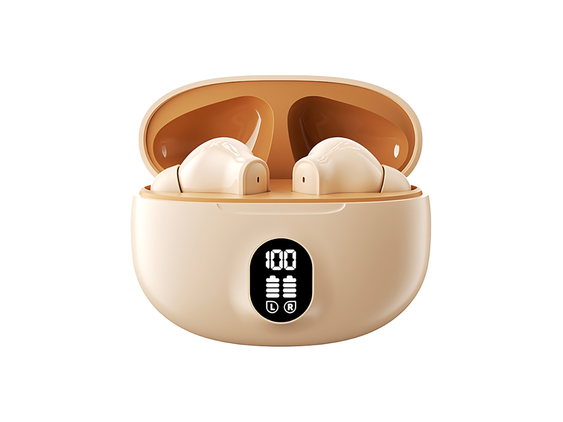 Auriculares Bluetooth Tws (tono De Piel) Con Pantalla Led Táctil, Inalámbricos