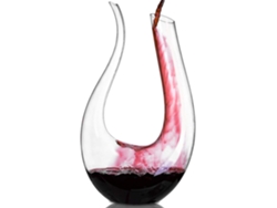 Jarra De Vino, Juego De Botella De Vino De Cristal En Forma De U De 1,5 Litros, Decantador De Vino Tinto Sin Plomo, Botella De Vino Aireada Con Decantador De Cristal, Botella Decantadora