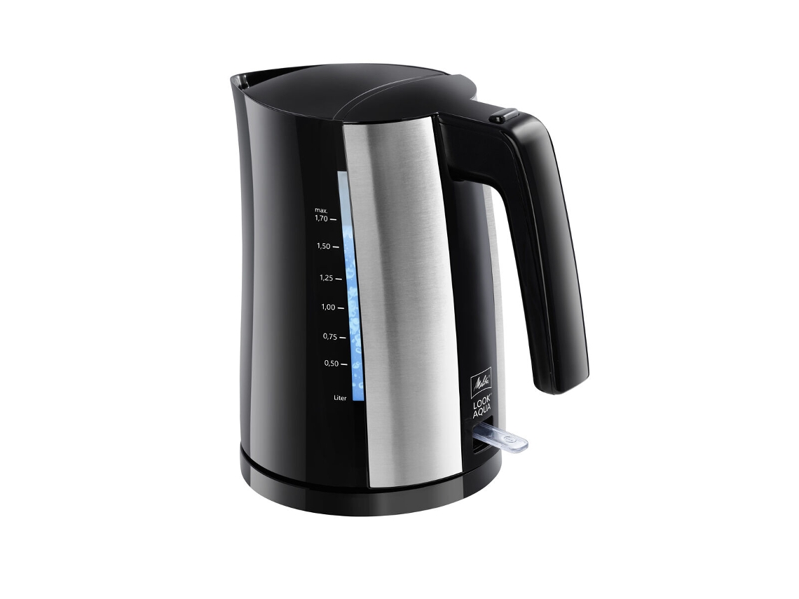 Hervidor y Tetera Eléctrica MELITTA LOOK AQUA II BLACK EU (Negro - Negro/Plateado - 230 V - 1,7 L)
