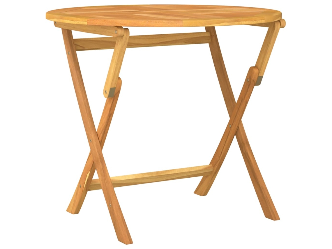 Mesa de jardín LOVELY HOME plegable de madera de teca maciza (85 x 76 cm)