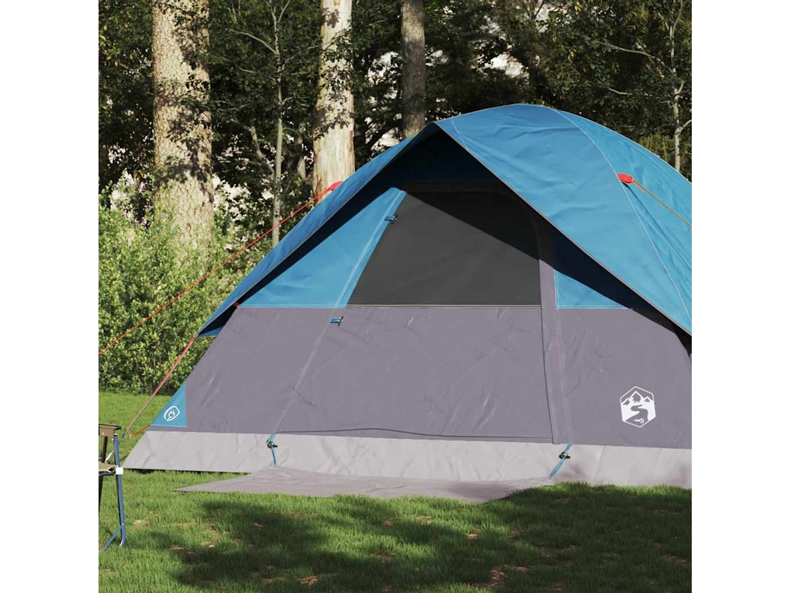 Tienda De Campaña Familiar Iglú 6 Personas Impermeable Azul