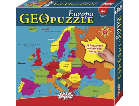 Puzzle AMIGO 00380 Puzle de figuras 58 pieza(s) Mapas