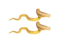 Rebe-2pcs Modelo De Serpiente Simulada Plástica Realista De Núcleo Completo Amarillo Para Colección Y Educación Infantil