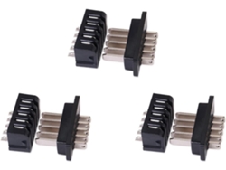 Juego de 3 pares de conectores de descarga de batería de 5 pines para vehículos eléctricos y enchufe Gokoco