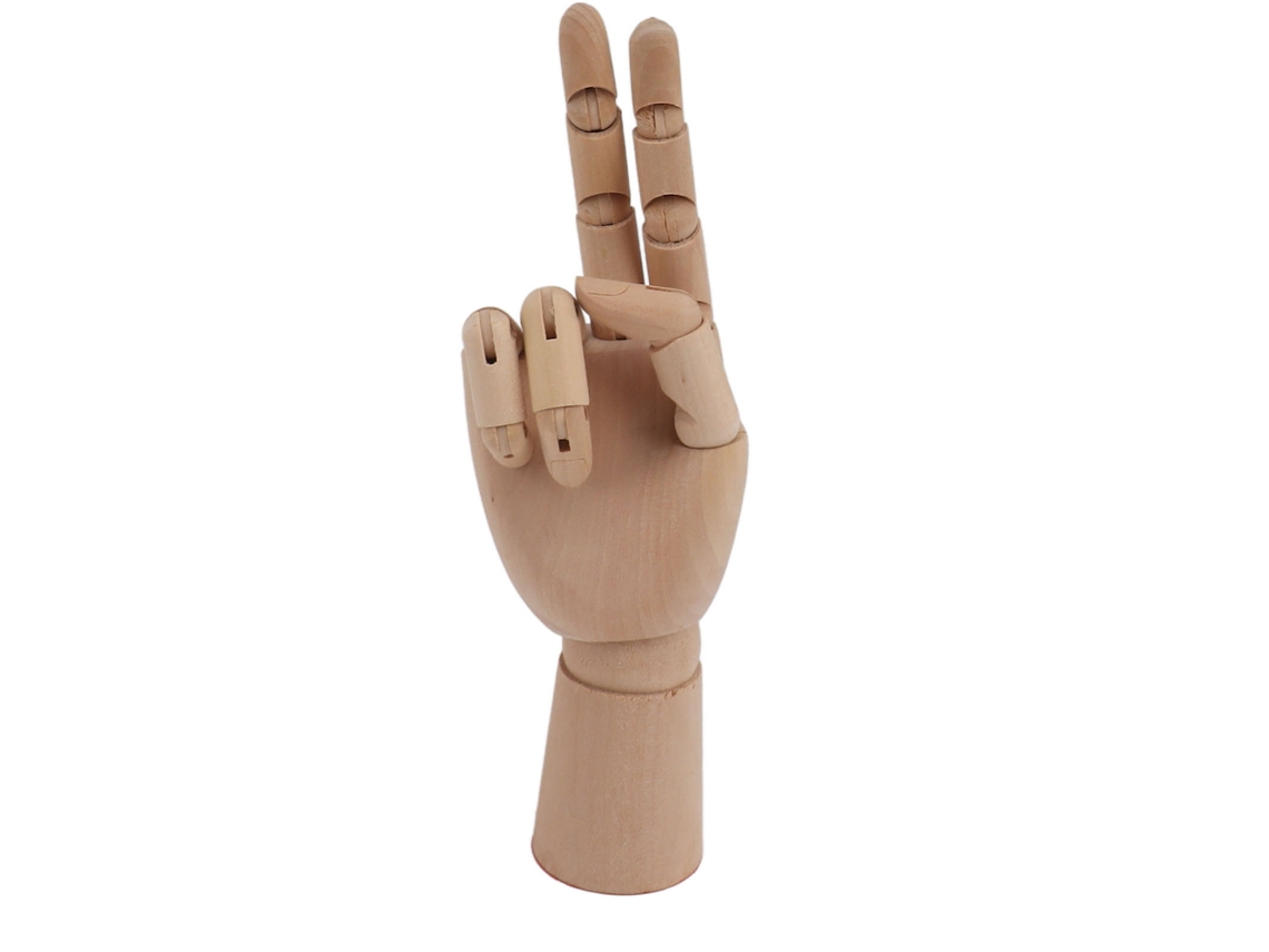 Baok-Mobile Modelo de mano de madera flexible para dibujo y pintura artística, maniquí pequeño de mano derecha 7116a 0201
