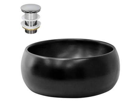 Lavabo ML-DESIGN (40 x 40 x 15.5 - Cerámica - Negro)