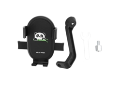 2026-soporte Teléfono Moto Bicicleta Antichoque Desmontaje Rápido Protector Patrón Panda Negro