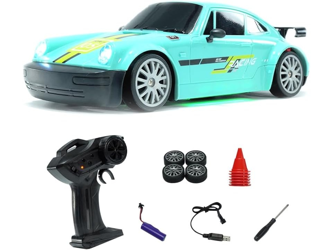 Coche Rc De Alta Velocidad A Escala 1/24, Tracción A Las Cuatro Ruedas, 2.4g, 15 Km/h, Para Drifting Y Carreras.