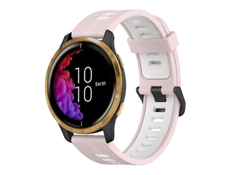 Correa Smartwatch Para Garmin Venu 20Mm Rosa-Blanco VENISYMLIS