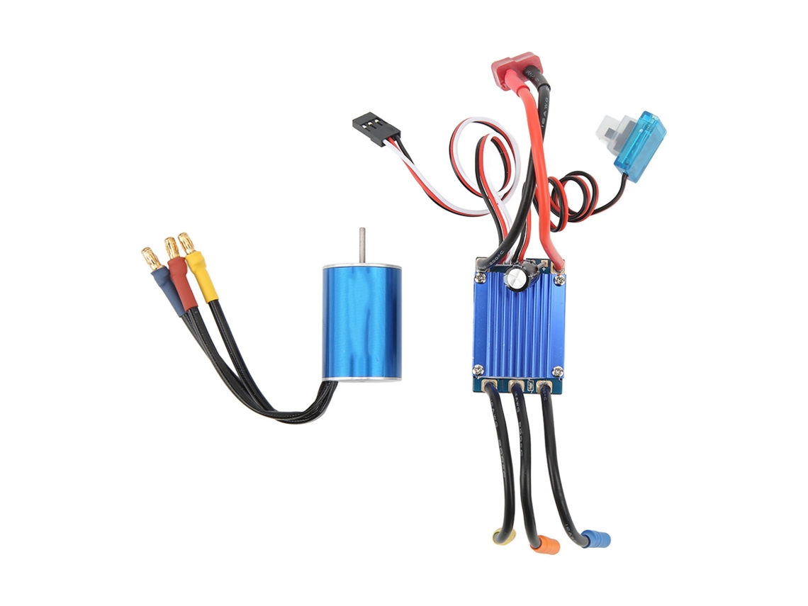 Combo De Motor Brushless 2435 4500kv Y Esc 25a Para Coches Rc 1/16 1/18 Traxxas Hsp Wltoys