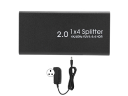Divisor Hdmi 2.0 4k 60hz 1x4, 1 Entrada, 4 Salidas, Hdcp 2.2 18 Gbps