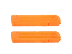 2 Pcs Clip De Revistas Suaves 15dardos Para Juguetes De Tiro Suave Accesorios De Juguetes Plásticos Naranja